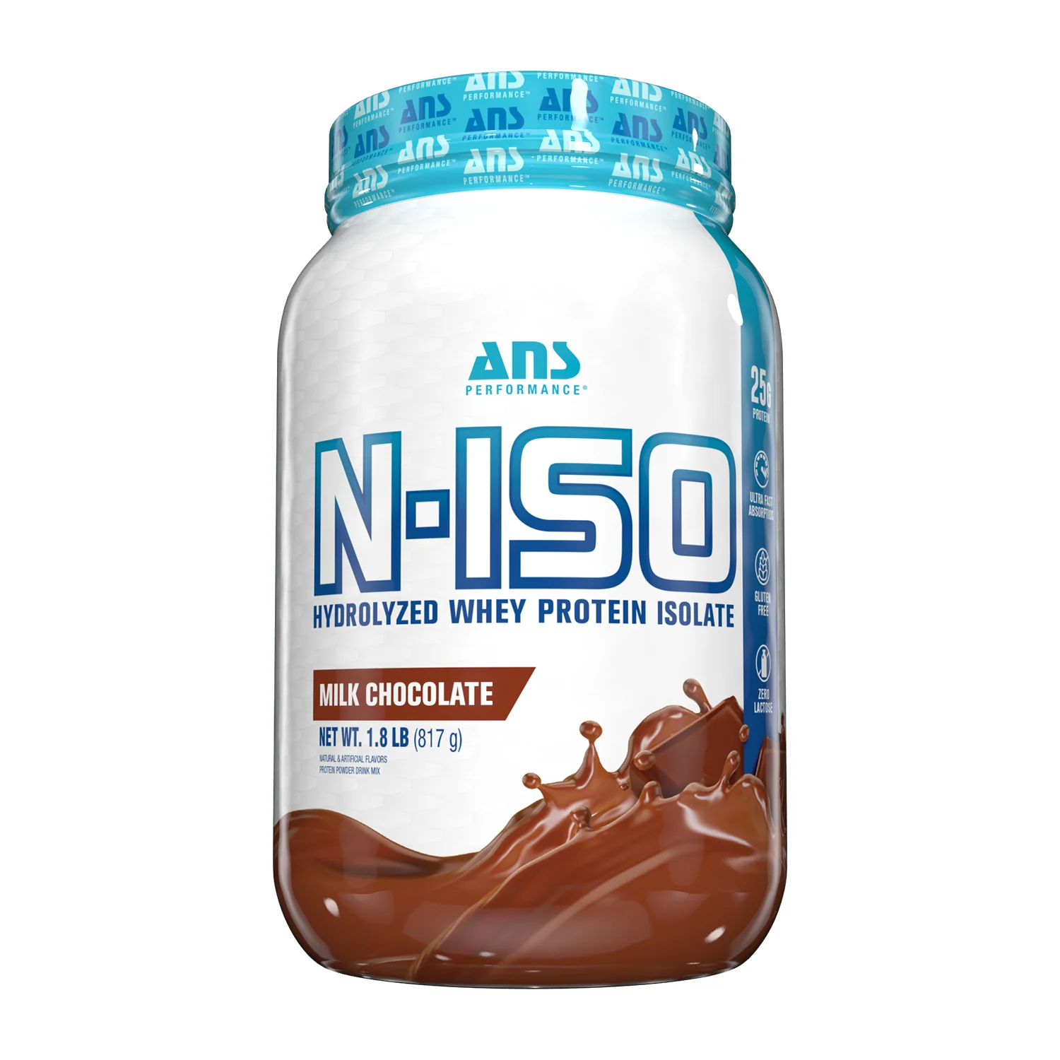 ANS Performance N-ISO Hydrolyzed Whey Protein Isolate supplement container